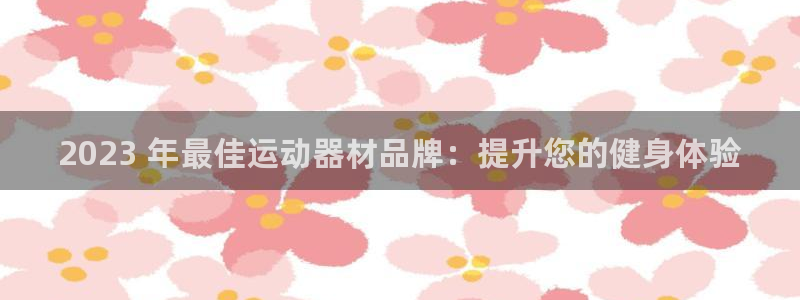 意昂3娱乐下载：2023 年最佳运动器材品牌：提升您的健身体