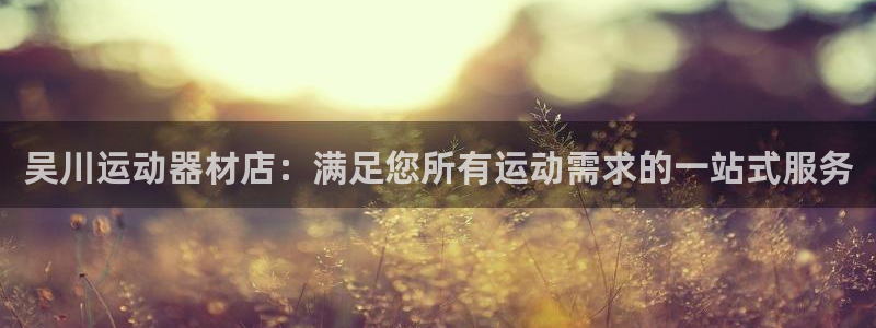 意昂体育3招商电话号码：吴川运动器材店：满足您所有运